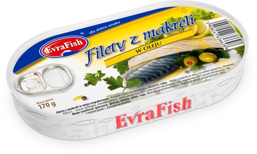 Evrafish filety z makrely v oleji 170 g