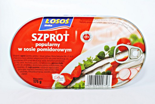 Šproty v paradajkovej omáčke Losos Ustka 175g