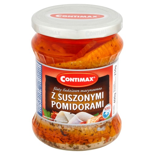 Filety zo sleďov so sušenými paradajkami 400g contimax