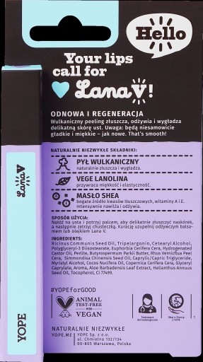 YOPE Lana V vyhladzujúci peelingový rúž 2,5 g