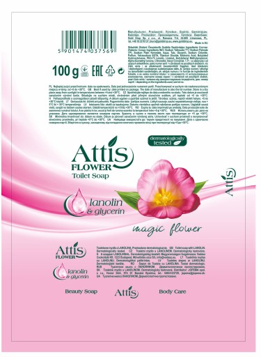 ATTIS mydlo mydlo 100g FLORAL krém x10