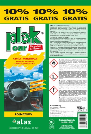 ATAS PLAK AUTO DO KOKPITU PLAST POLOMATNÝ 750ml