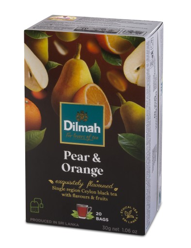 Čierny čaj s príchuťou hrušky a pomaranča Dilmah 20x1,5g