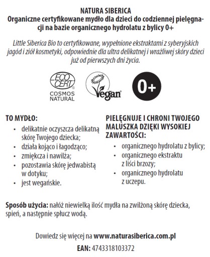 Siberica Little tekuté mydlo pre deti 0+ 250ml