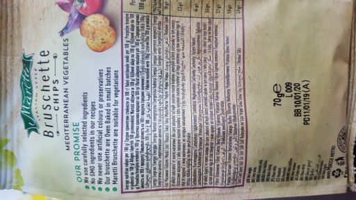 Bruschette chrumkavá zmes zeleninového snacku 70g