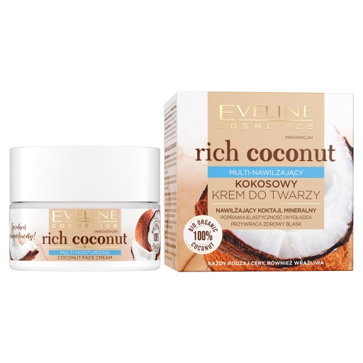Krém na tvár Eveline Cosmetics Rich Coconut