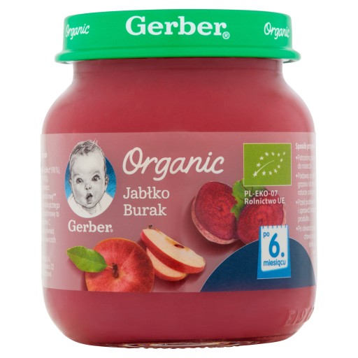Gerber Bio dezert z jablka a červenej repy 125 g