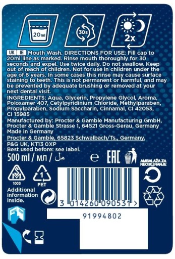 Oral-B Pro-Expert Deep Clean ústna voda 500 ml