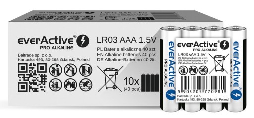 Everactive AAA alkalická batéria (R3) 4 ks.