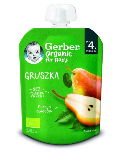 Gerber Mousse Dessert Bio Hruška po 4 mesiacoch 80 g