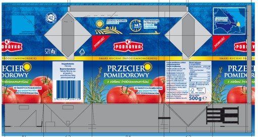 Podravka Paradajkový pretlak so stredomorskými bylinkami 500G