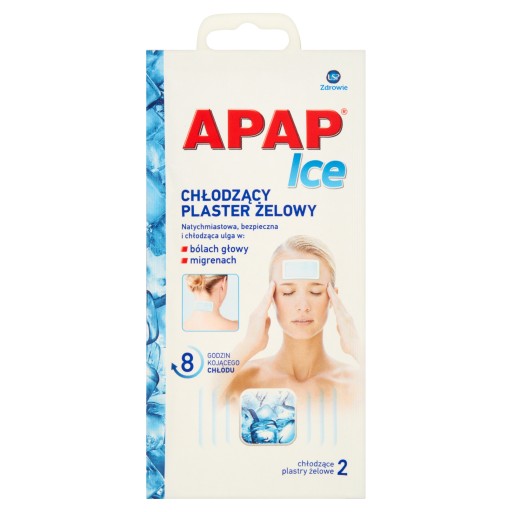 Chladivá gélová náplasť Apap Ice, 2 kusy