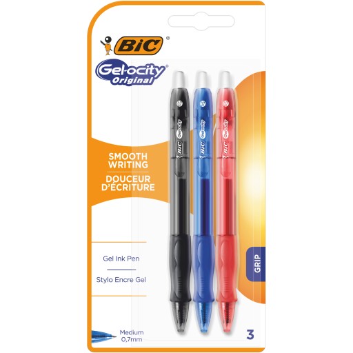 BIC GÉL-OCITY ORIGINÁL SADA AUTOMATICKÝCH GÉLOVÝCH PIER 3 FARBY x3