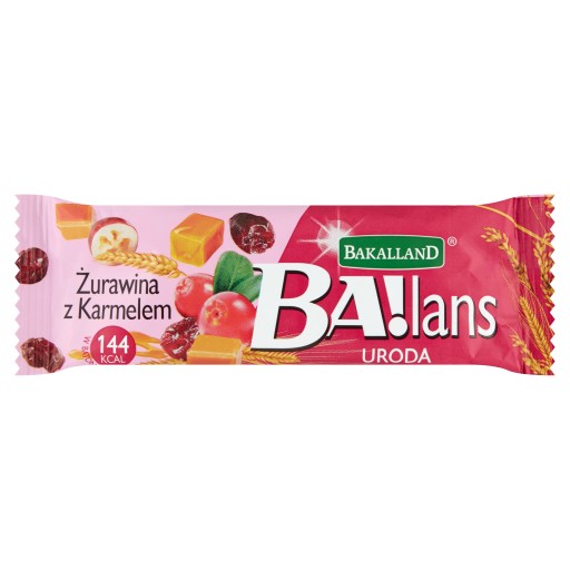 BAKALLAND BA! Brusnicová karamelová tyčinka 38 g