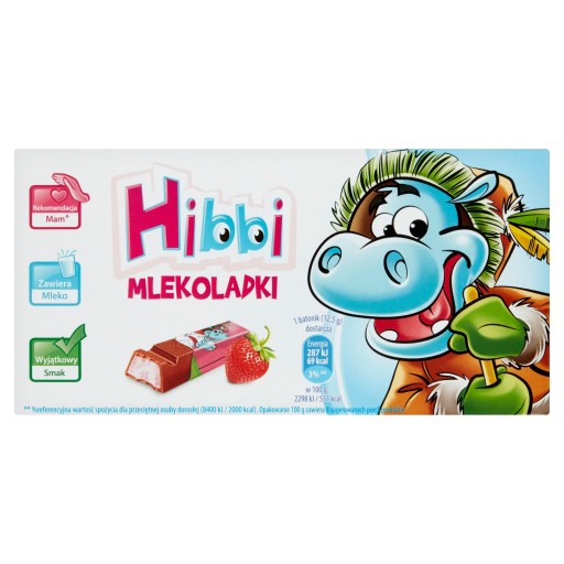 Mlekoladki mliečne tyčinky s jogurtovou a jahodovou náplňou Hibbi 100g