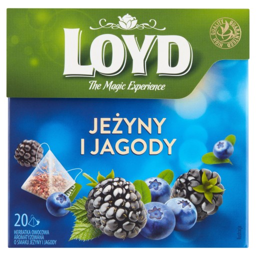 Ovocný čaj v pyramídach Loyd Blackberries a Blueberries 20 ks