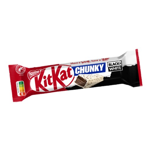 Vaflová tyčinka pokrytá bielym toppingom KitKat Chunky Black&White 42 g