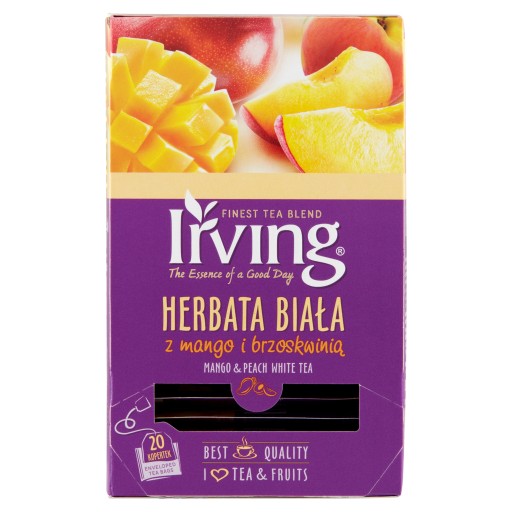 IRVING Biely čaj Mango Broskyňa 20 vrecúšok