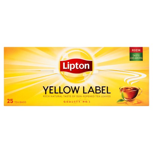 Lipton Yellow label expresný čierny čaj 50 g 25 sáčkov