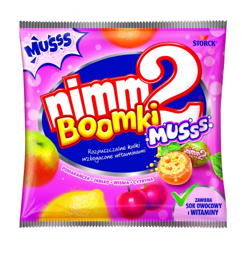 nimm2 Boomki Musss ovocné cukríky s vitamínmi 90g