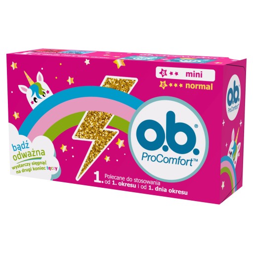 tampóny O.B ProComfort Night normal 8 ks. + mini 8 ks.