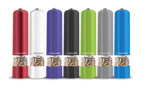 ELEKTRICKÝ MLYNČEK PAPRIKA SOĽ KORENIE MODRÁ