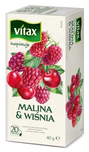 Vitax Čaj Malina Čerešňa 20tb