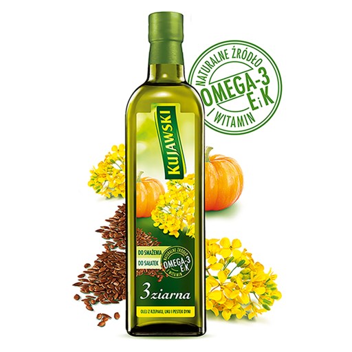 Kujawski 3 GRAINS repkový olej 750ml