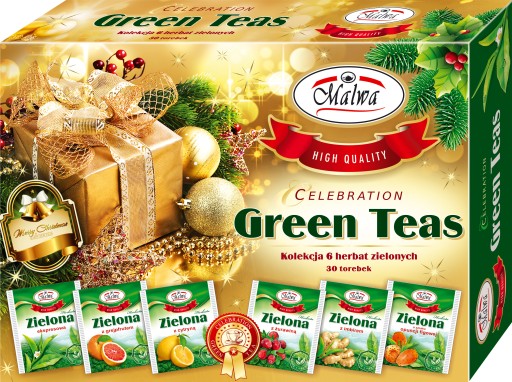 Malwa Celebration Green Teas Kolekcia 6 bylinných čajov