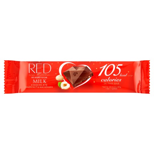 Red Delight MLIEČNA ČOKOLÁDA S ORIEŠKAMI Tyčinka