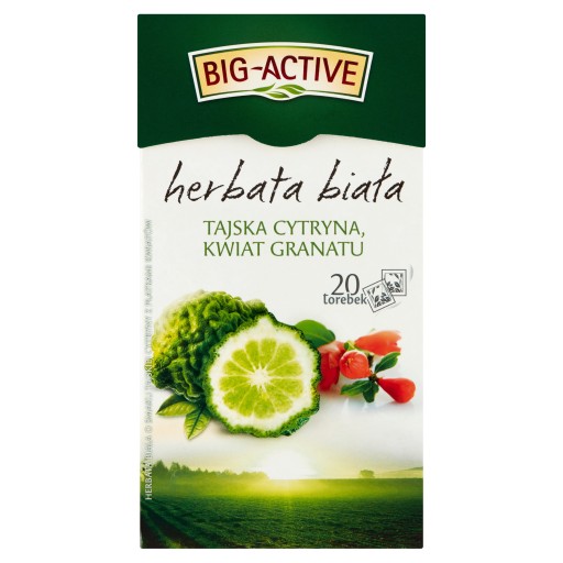 BIG-ACTIVE Thajský biely čaj Citrón Granátové jablko kvet 20 tb 5900956700465