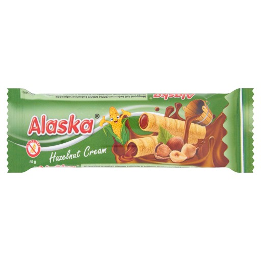 Kukuričné rolky plnené krémom - arašidové, BEZ SKLA. 18 g