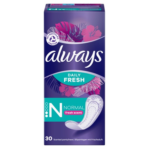 Vložky do nohavičiek Always Dailies Normal Fresh Protect, 30 kusov