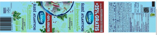 Sleď atlantický bez konzervantov v smotanovej omáčke Lisner 280g+70g grati