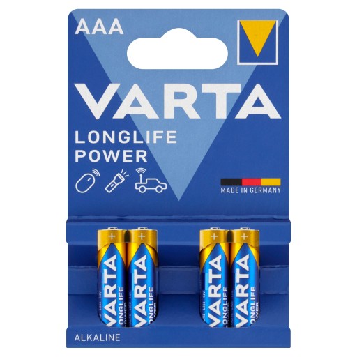 4x LR03 Varta Longlife Power MN2400 AAA batéria 1.