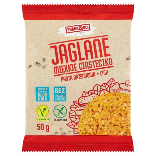 Frank&Oli jáhlové sušienky chia orechová pasta 50g x2