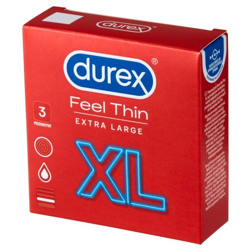 DUREX Feel Thin XL Extra Large kondómy 3 ks