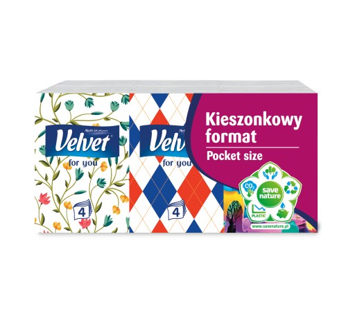 Zamatové vreckovky Minis 6x7 ks.