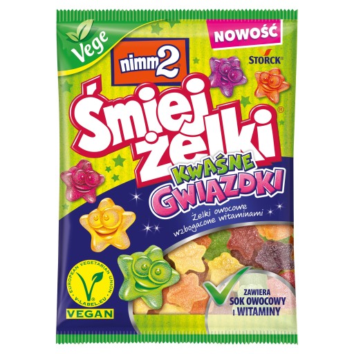 Nimm2 Śmiejżelki Kwaśne Gwiazdki 90G