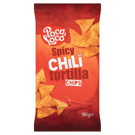 Tortilla chipsy Pikantné chilli 450g Poco Loco