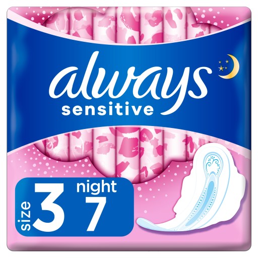 VŽDY ULTRA 7 CITLIVÉ NOČNÉ hygienické vložky
