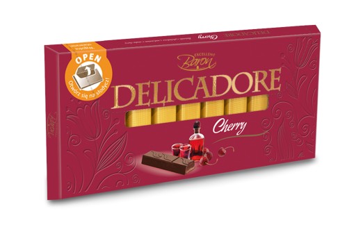 Baron Delicadore Čokoládové tyčinky s čerešňovou príchuťou plnky 200 g