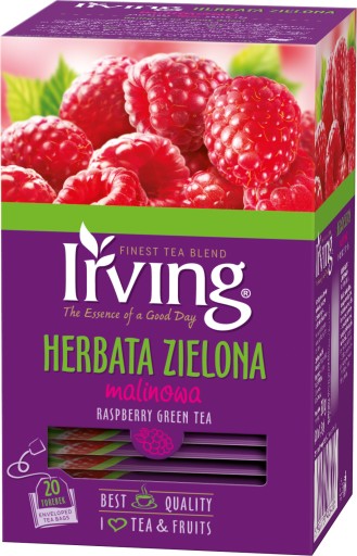 RASPBERRY Green Tea 20 šálok IRVING