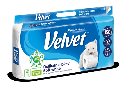 ZAMATOVÝ PAPIER 8 ks ples, 3 VRST., BIELY