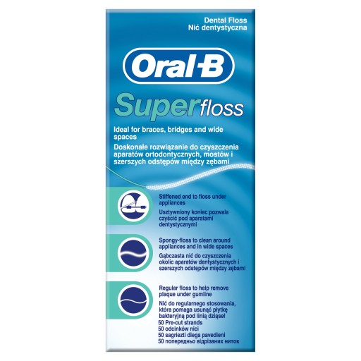 Zubná niť ORAL-B Super Floss, 50 m
