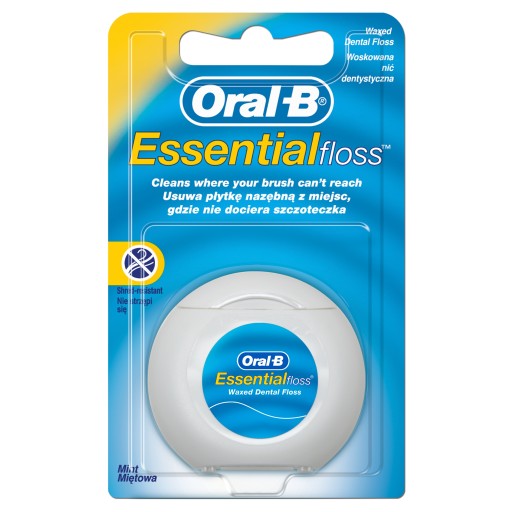Oral-B Essential Floss Voskovaná dentálna niť 50 m Mint