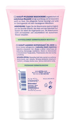 NIVEA Gélový čistiaci krém na tvár pre suchú pleť 150 ml