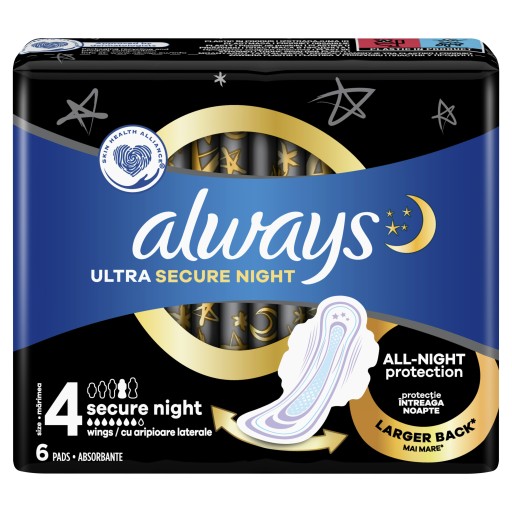Hygienické vložky ALWAYS Ultra Secure Night 6 ks.