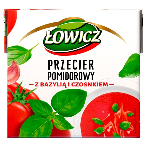 Łowicz Paradajkový pretlak, bazalka a cesnak v krabičke 500g