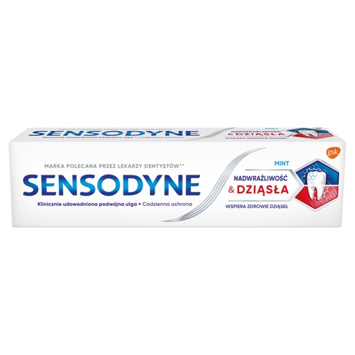 Sensodyne Sensitivity a zubná pasta na ďasná